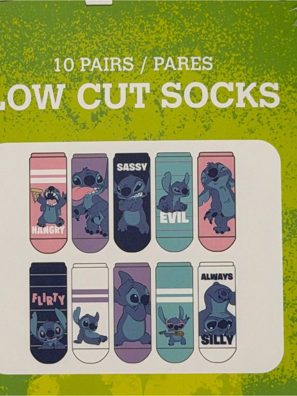 Disney Woman's Stitch Low Cut Sock Set - Pink, Navy, White, Teal